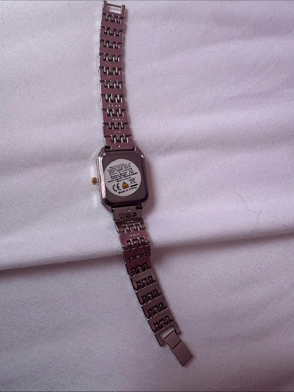 Stainless steel Gold and Silver Women's Rectangle Bracelet Watch - vintage